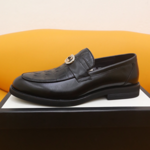 菲拉格慕（Ferragamo）男士鳄鱼纹黑色真皮商务正装皮鞋